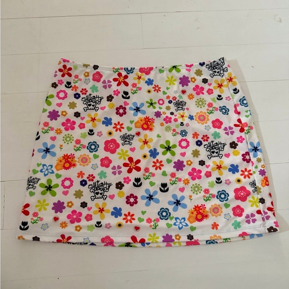 O-Mighty Multicolor Floral Hoodie And Skirt View 5